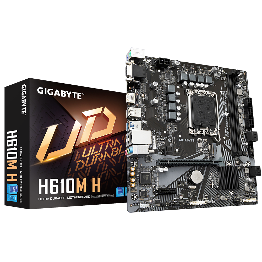 Gigabyte H610M H, Intel H610, LGA1700, 2xDDR5, mATX