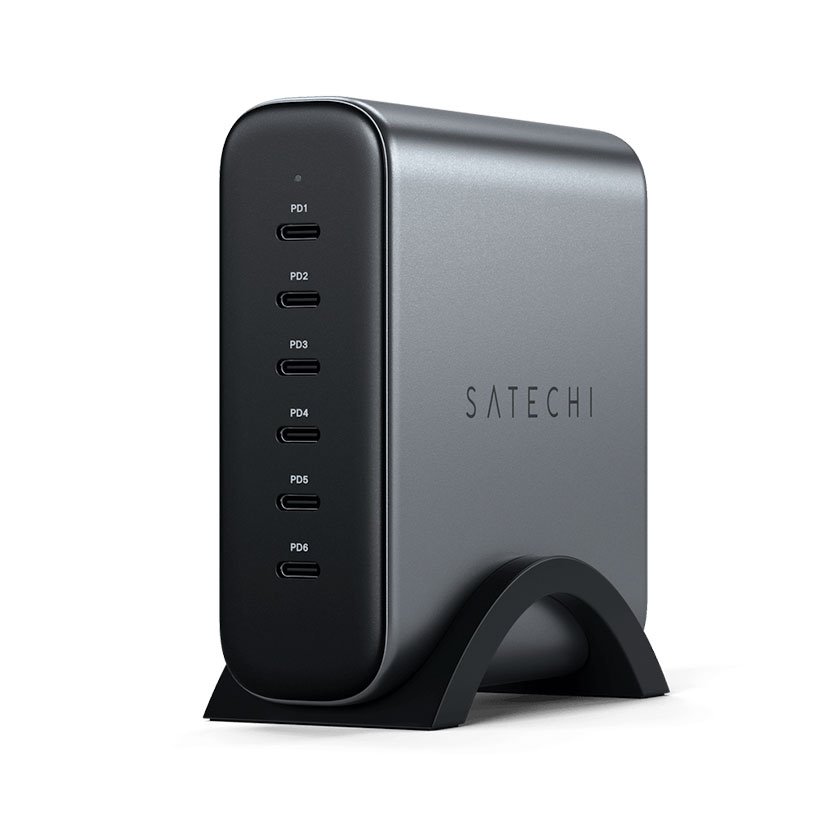Satechi USB-C 200W 6-Port PD GaN Charger - Space Gray