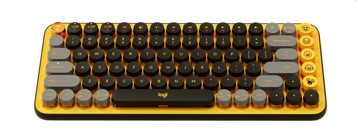Logitech POP Keys - bezdrôtová mechanická klávesnica s Emoji - žlto čierna - US