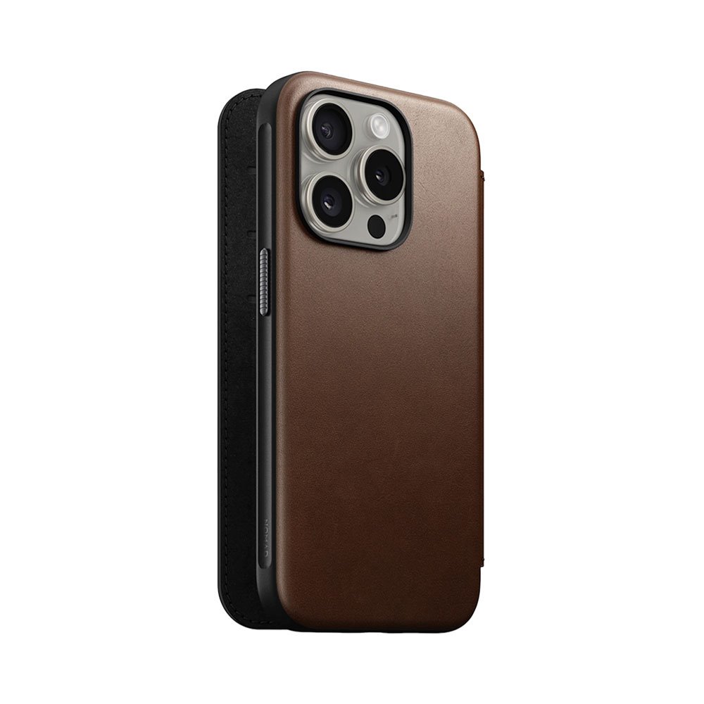 Nomad puzdro Modern Leather Folio Magsafe pre iPhone 15 Pro - Brown