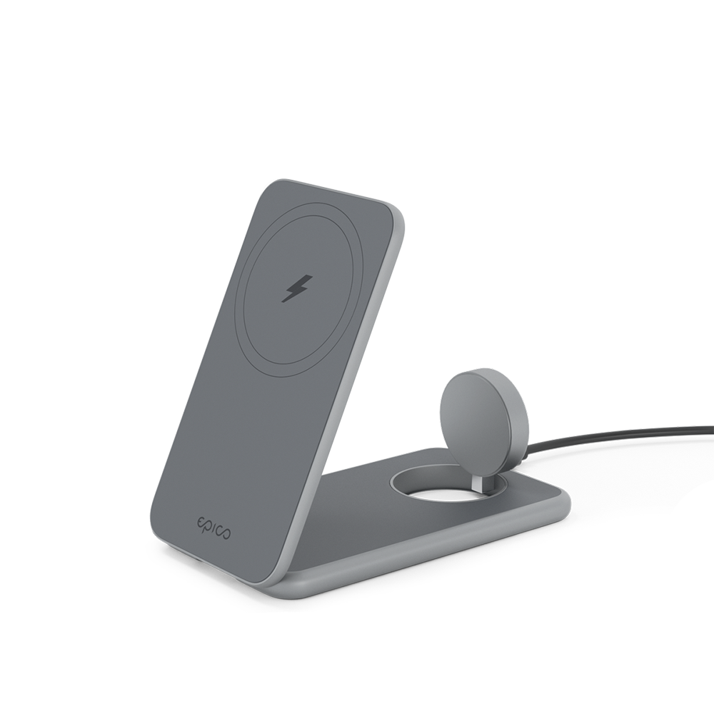iStores by Epico Mag+ Foldable Charging Stand MagSafe compatible - vesmirne šedá