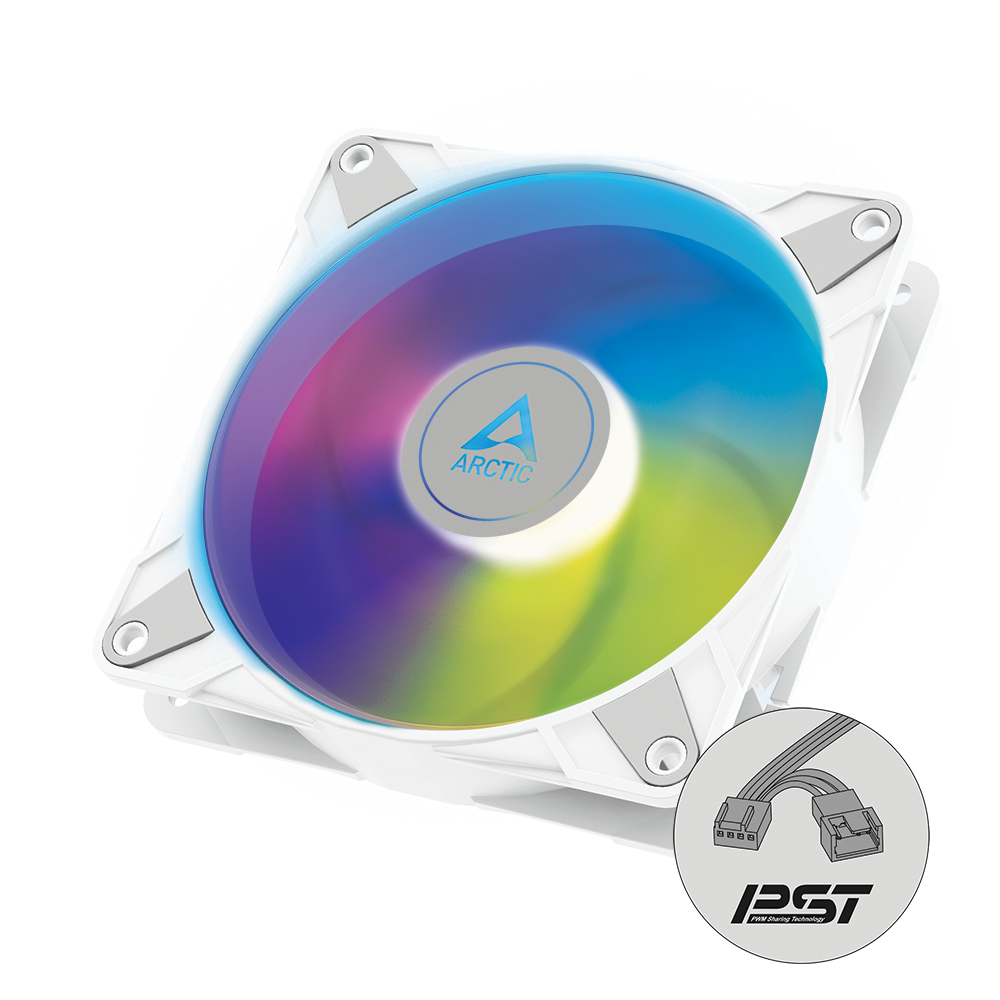 ARCTIC P14 PWM pst A-RGB 0dB (WHITE) – 140mm Pressure optimized case fan | PWM controlled speed with