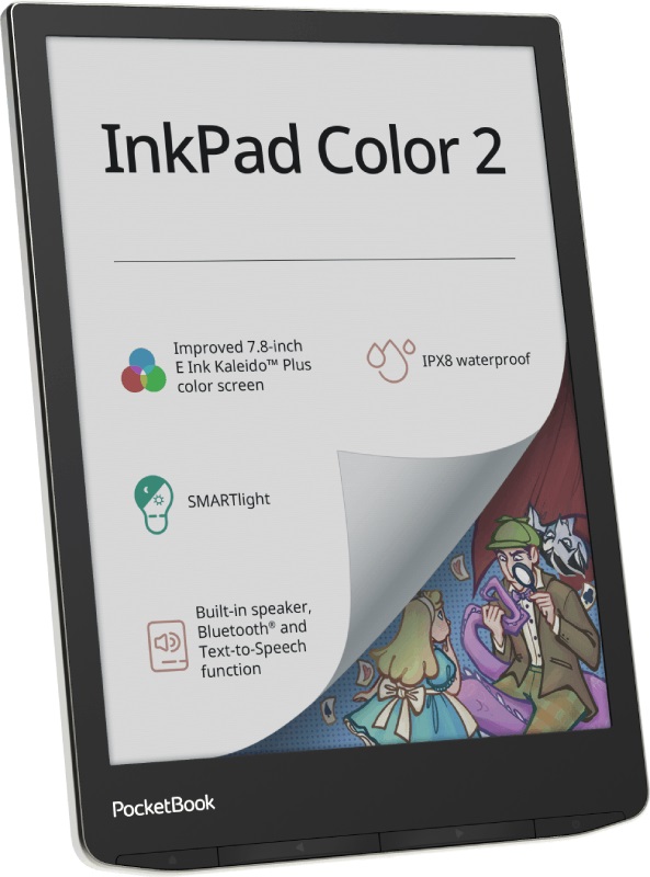 E-book POCKETBOOK 743C InkPad Color 2 Moon Silver, strieborný