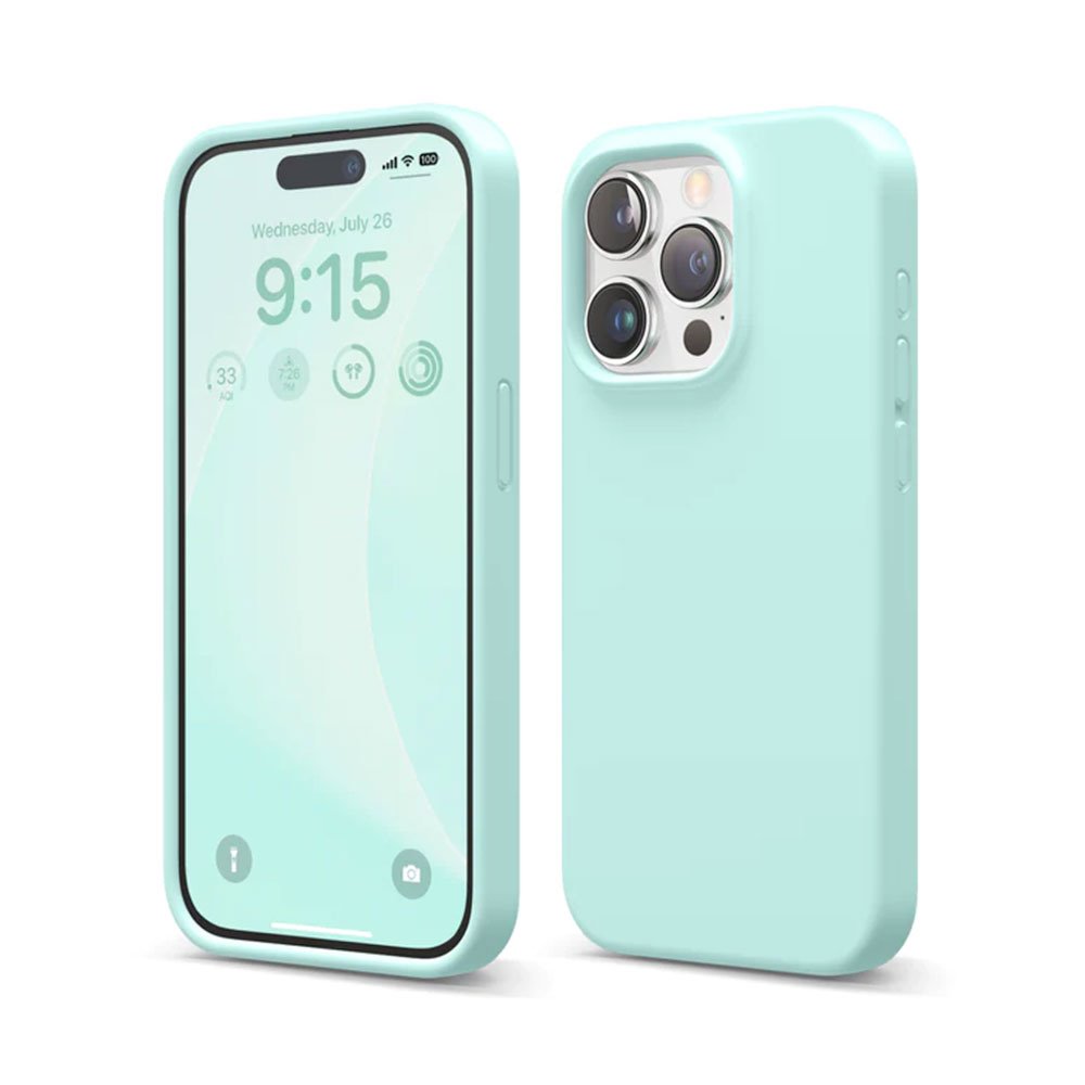 Elago kryt Silicone Case pre iPhone 15 Pro - Aqua Sky