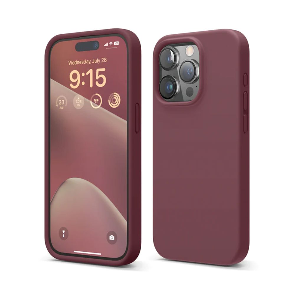 Elago kryt Silicone Case pre iPhone 15 Pro - Burgundy