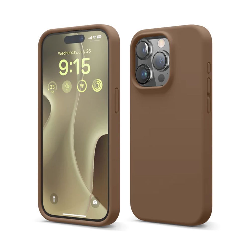 Elago kryt Silicone Case pre iPhone 15 Pro - Brown