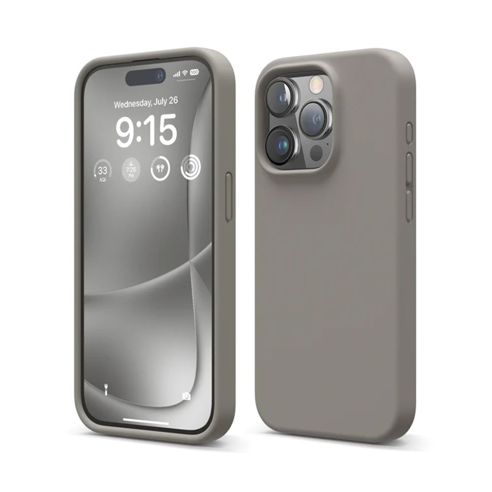 Elago kryt Silicone Case pre iPhone 15 Pro - Medium Gray
