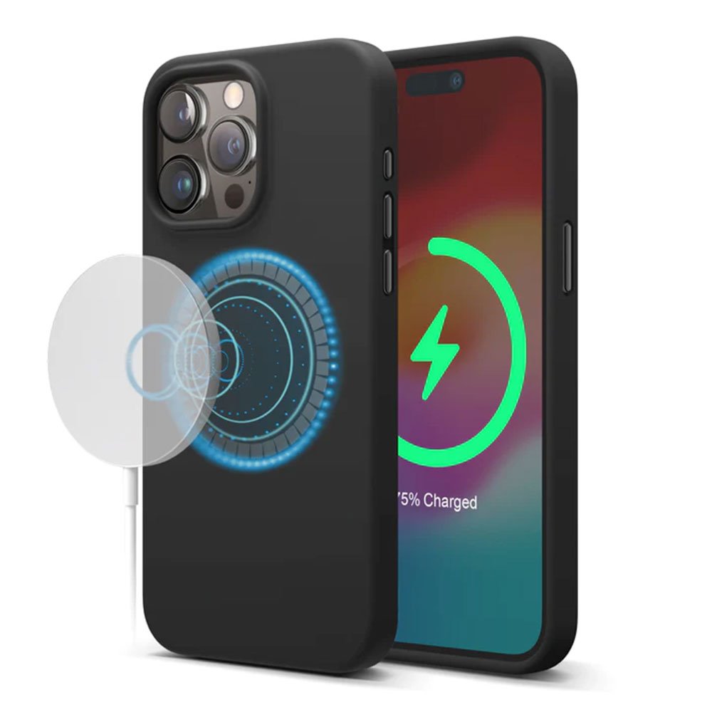 Elago kryt Silicone Case Magsafe pre iPhone 15 Pro Max - Black