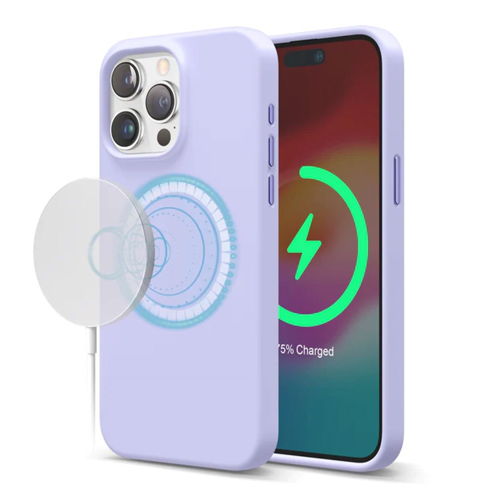Elago kryt Silicone Case Magsafe pre iPhone 15 Pro Max - Purple