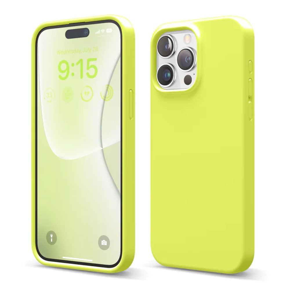 Elago kryt Silicone Case pre iPhone 15 Pro Max - Neon Yellow