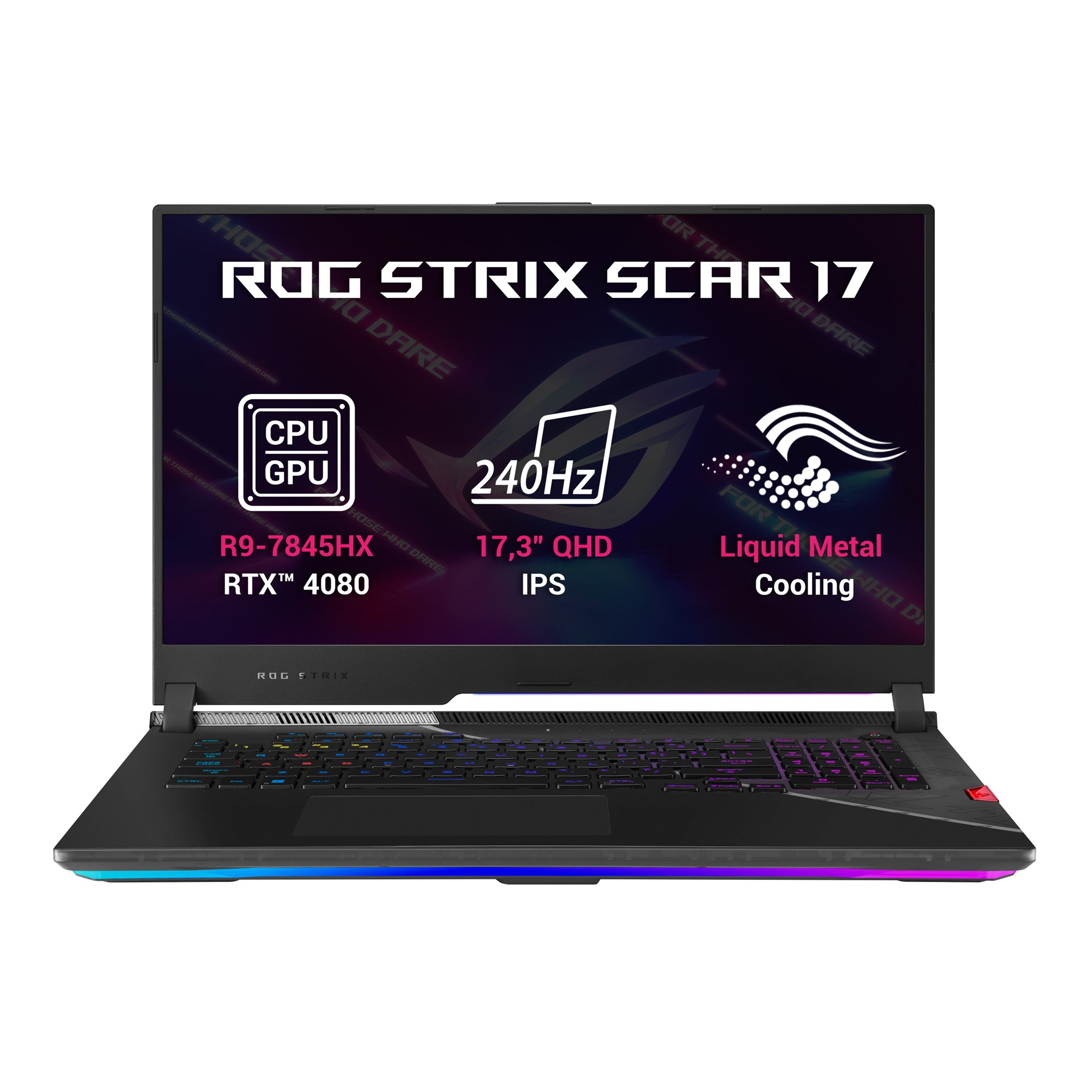 ASUS ROG Strix SCAR 17/R9-7845HX/32GB/1TB SSD/RTX4080/17,3" WQHD/Win11Home/Black