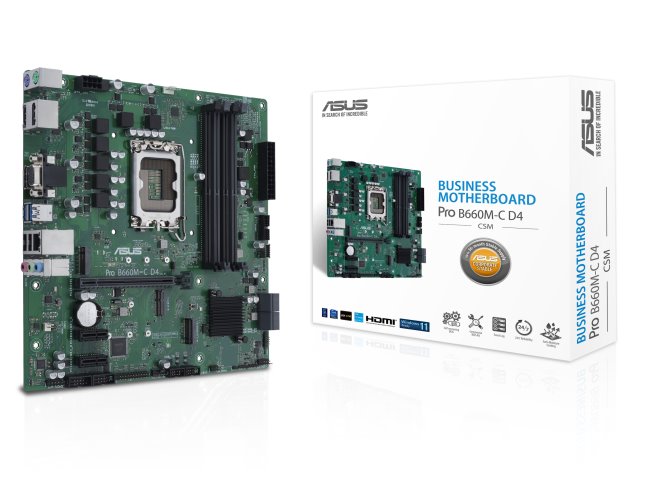 ASUS PRO B660M-C D4-CSM, Intel B660, LGA1700, 4x DDR4, mATX