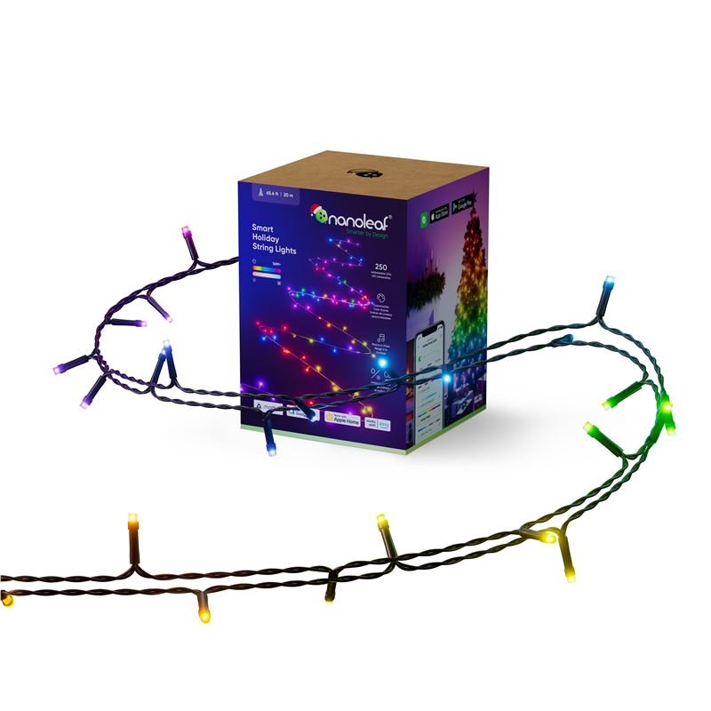 Nanoleaf Essentials Smart Holiday String Lights, Starter kit 20m