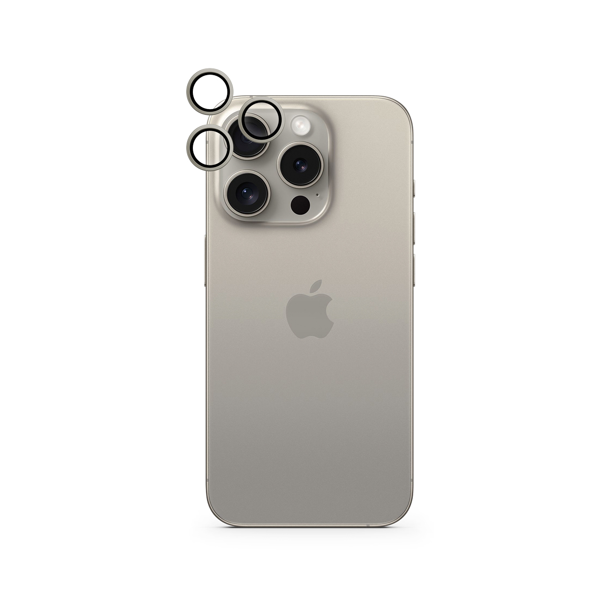Epico Aluminium Lens Protector for Apple iPhone 15 Pro / 15 Pro Max - prirodny titan