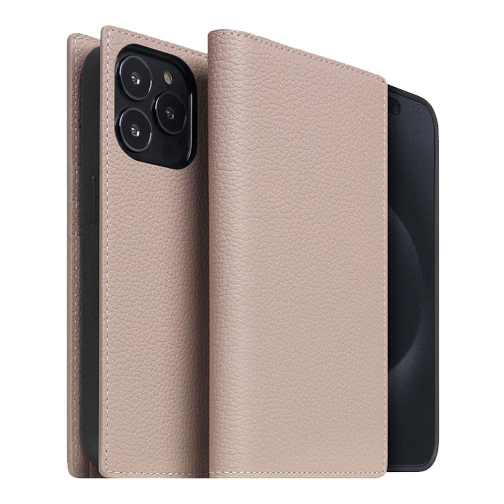 SLG Design puzdro D8 Magsafe Full Grain Leather pre iPhone 15 Pro Max - Light Cream