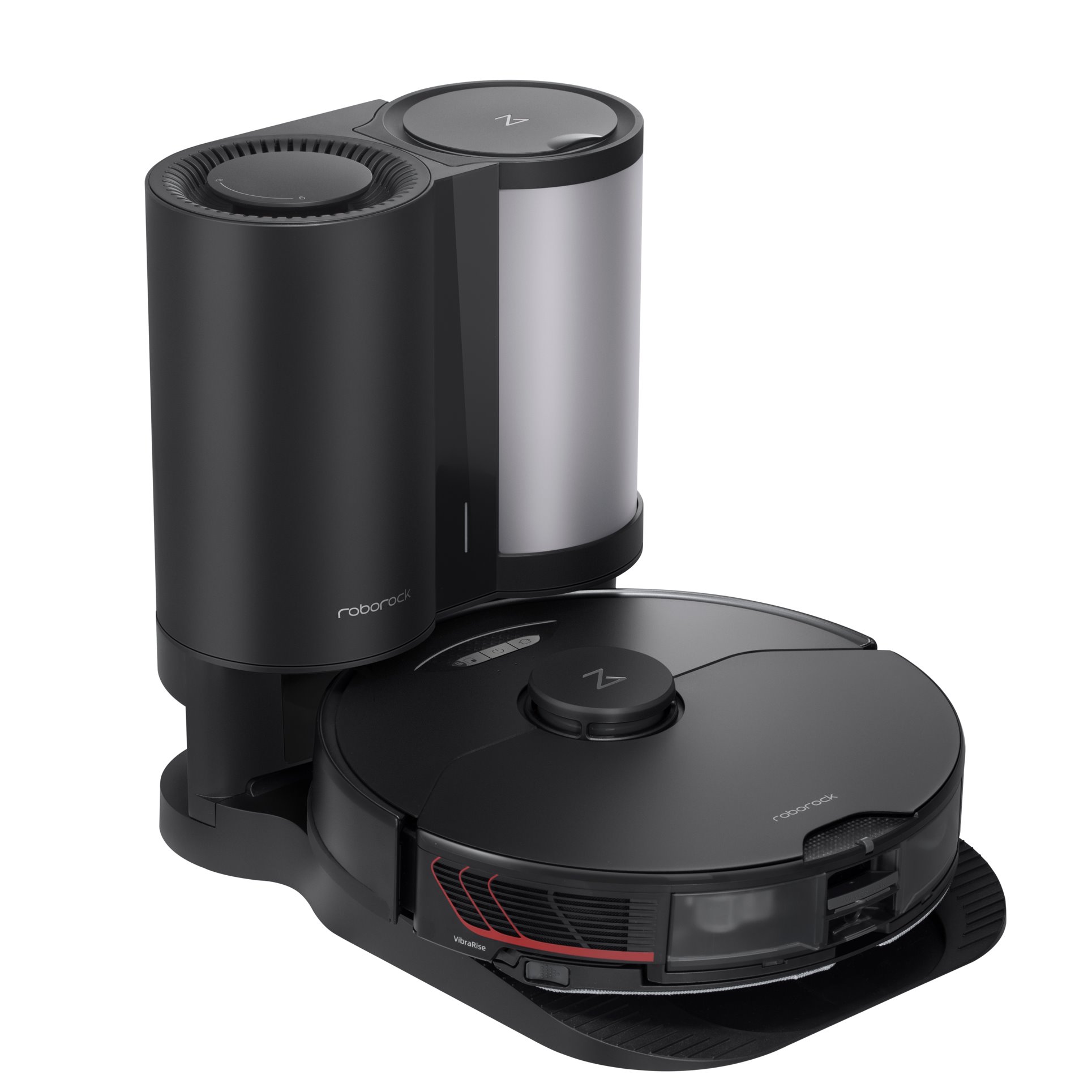 Roborock S7 Max V+ black, robotický vysávač, čierny (S7 Max V + Onyx Auto Empty Dock), používaný, opravovaný