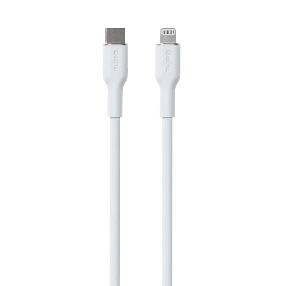 Puro kábel Soft Silicone Cable USB-C to Lightning 1.5m - White