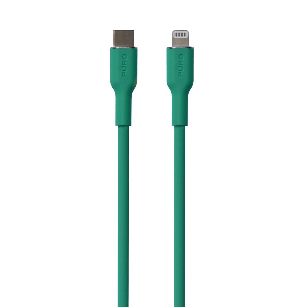 Puro kábel Soft Silicone Cable USB-C to Lightning 1.5m - Green
