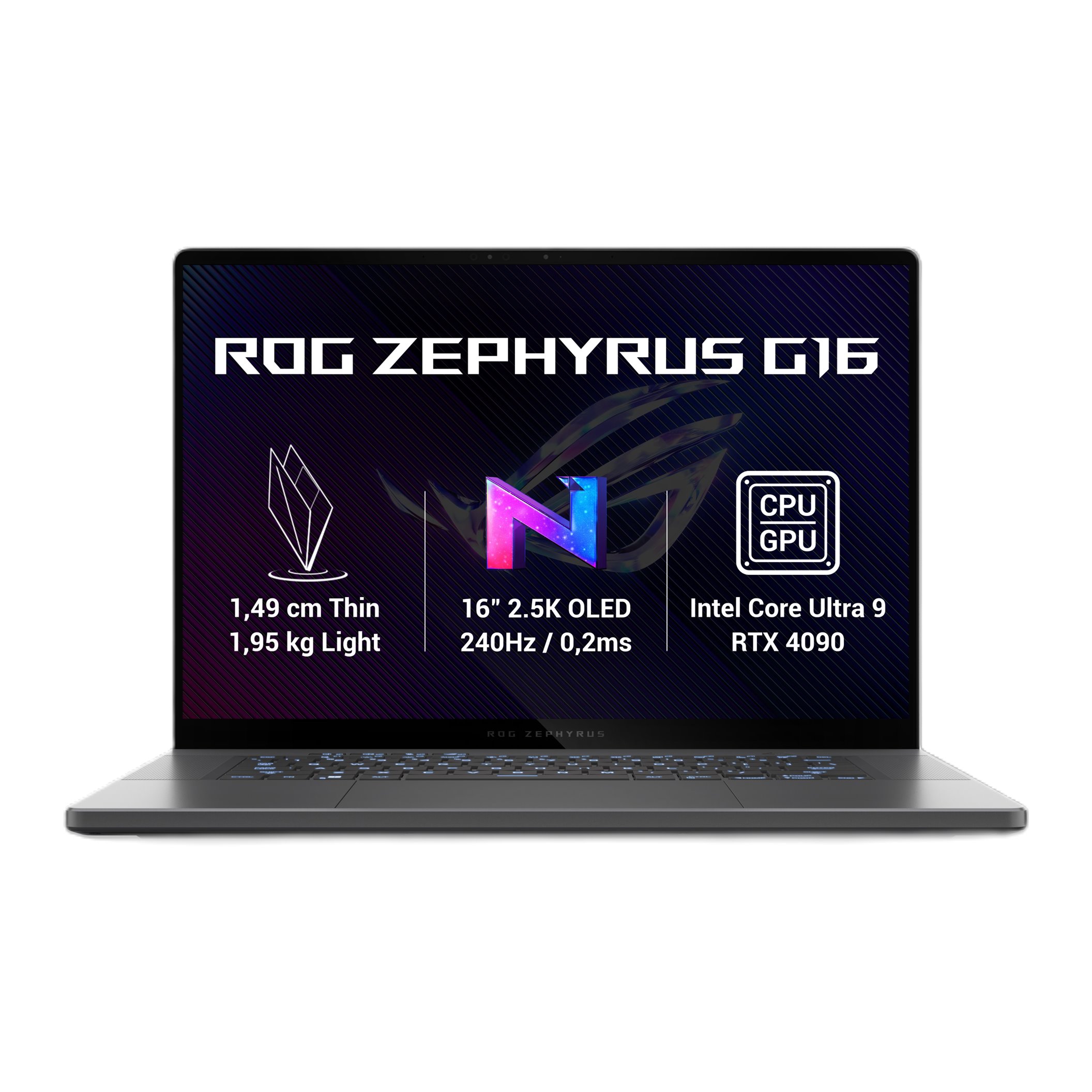 ASUS ROG Zephyrus G16/i9-14TH-H45/32GB/2TB SSD/16" QHD+16:10/RTX4090/Win11Home/Eclipse Gray