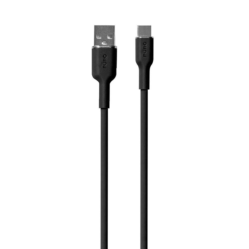 Puro kábel Soft Silicone Cable USB-A to USB-C 1.5m - Black
