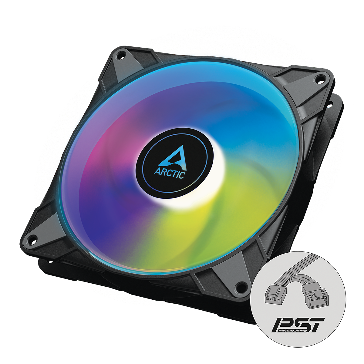 Arctic ventilátor P14 PWM PST A-RGB black