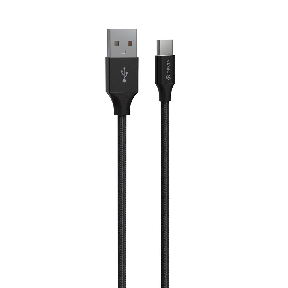 Devia kábel USB-A to USB-C Gracious Woven Cable 2m - Black