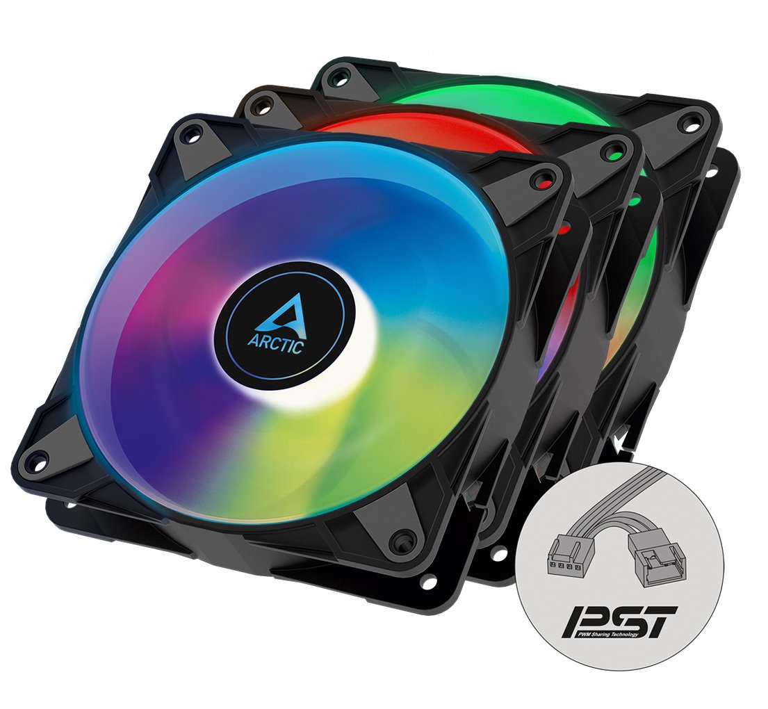 Arctic ventilátor P12 PWM PST A-RGB 3k balenie