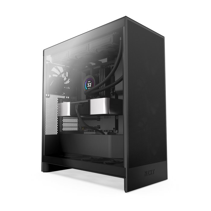 NZXT skříň H7 Flow edition /  ATX /  3x 120 mm fan /  USB-C /  2x USB /  prosklená bočnice /  mesh panel /  černá