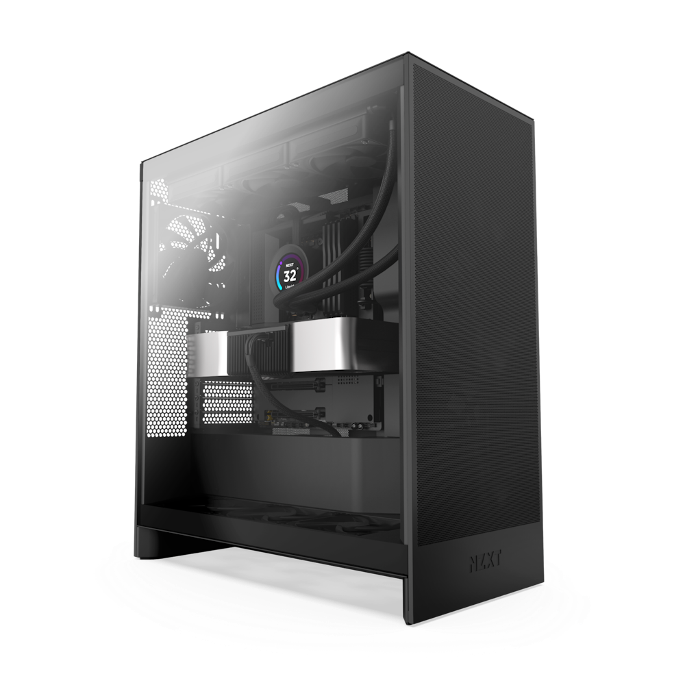 NZXT case H7 Flow / 2x 120 mm fan / tempered glass / mesh panel / black 