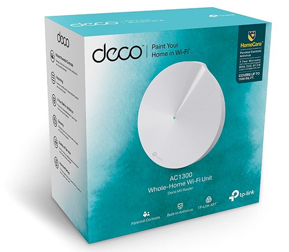 tp-link Deco M5(1-PACK), Whole-Home Wi-Fi System, 1300Mbit/s, 802.11 a/ac/b/g/n, 2xLAN, 1x USB-C, MU-MIMO, HC, Parent, C, AV, Qo