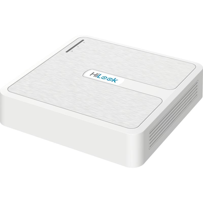 HiLook powered by Hikvision NVR-104H-D 4P(D) pro 4 kamery rozlišení 6Mpix 4x PoE HDMI VGA 2x USB LAN 1x SATA Plast