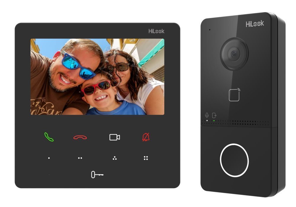 HiLook powered by Hikvision chytrý domácí interkom VI-K46P/ Wi-Fi/ 1080p/ 4,3" 480x272/ videotelefon/ Ochranný štít/ IP65