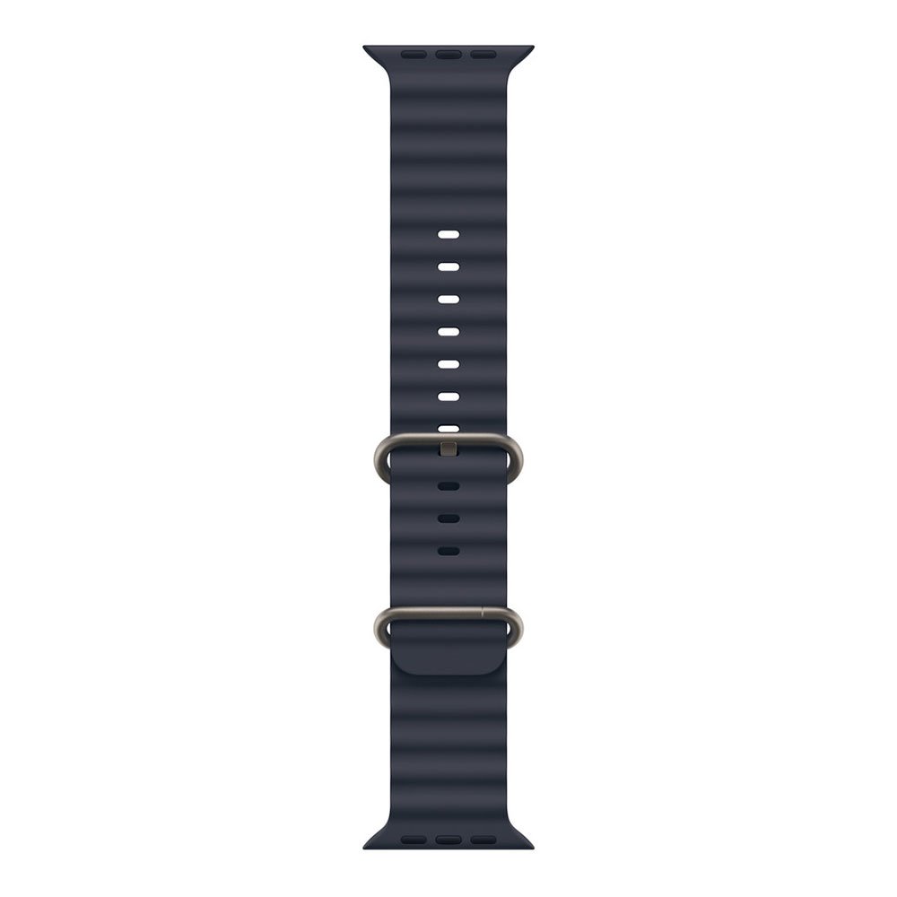 Apple Watch 49mm Navy Ocean Band - Natural Titanium Finish