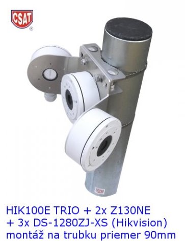 CSAT HIK100E  TRIO + 2x Z130NE špeciálny úchyt pre montáž troch kamier