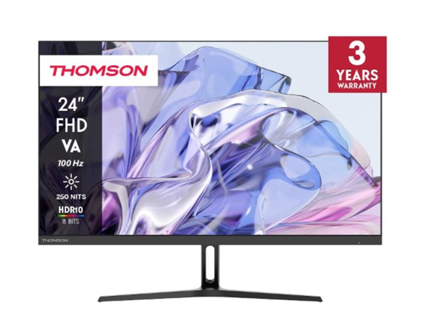 Thomson M24FB2Y14 - 23,8" FHD, VA, 100Hz, 5ms, 250cd, 4000:1, HDMI, VGA, 3Yr