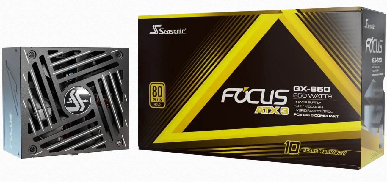 Seasonic FOCUS GX GOLD 850W V4 ATX 3.1, PCIe 5.1, modular