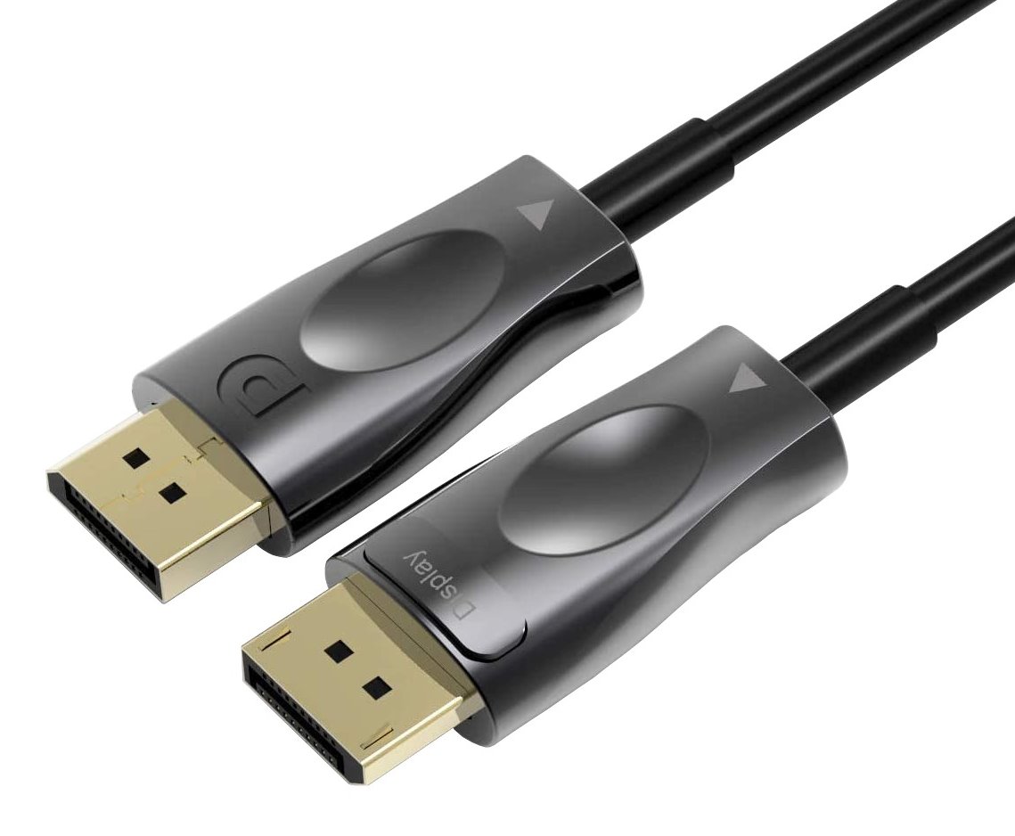 PREMIUMCORD Optický DisplayPort 1.4 pripojovací kábel M/ M,  pozlátený konektor. 50m