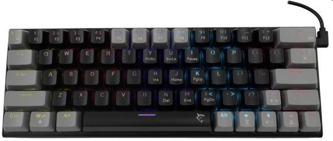White Shark Gaming mechanical keyboard WAKIZASHI, blue switch, US, black gray