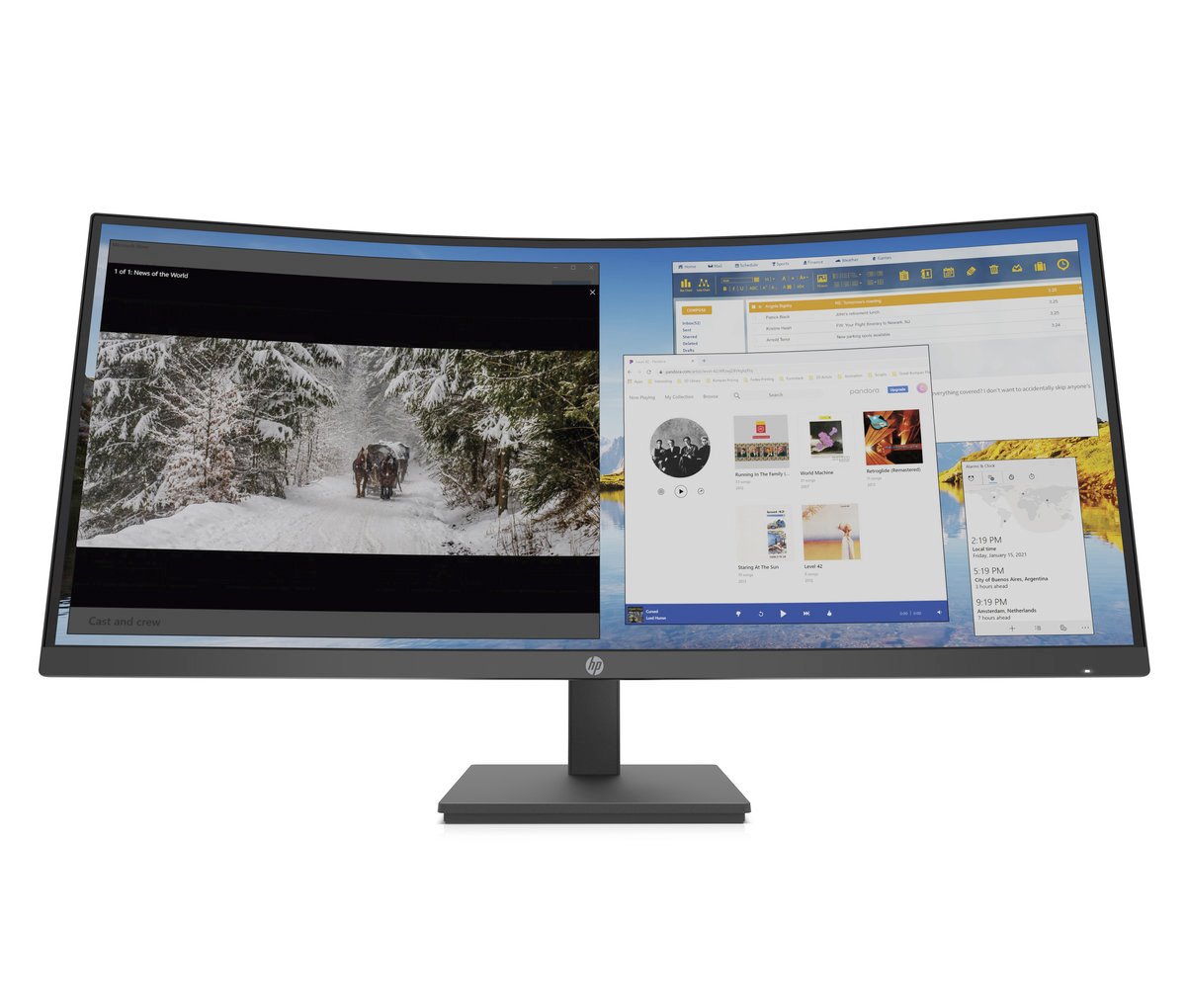 HP M34d 34" 3440x1440, VA AG, 250cd/m2, 5ms, 10m:1, HDMI, DP, USB-C, repro, dokovacia stanica, zakrivený