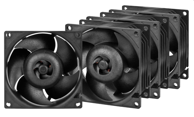 ARCTIC S8038-10K - 80mm Case Fan - dual ball bearing - max 10000 RPM - PWM regulovaný - Pack of 4 pcs