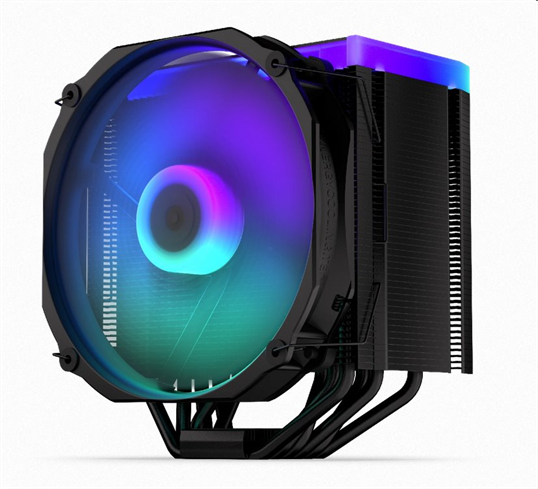 ENDORFY chladič CPU Fortis 5 Black ARGB / 140mm fan/ 6 heatpipes / PWM / nanoreset controller / pre Intel a AMD