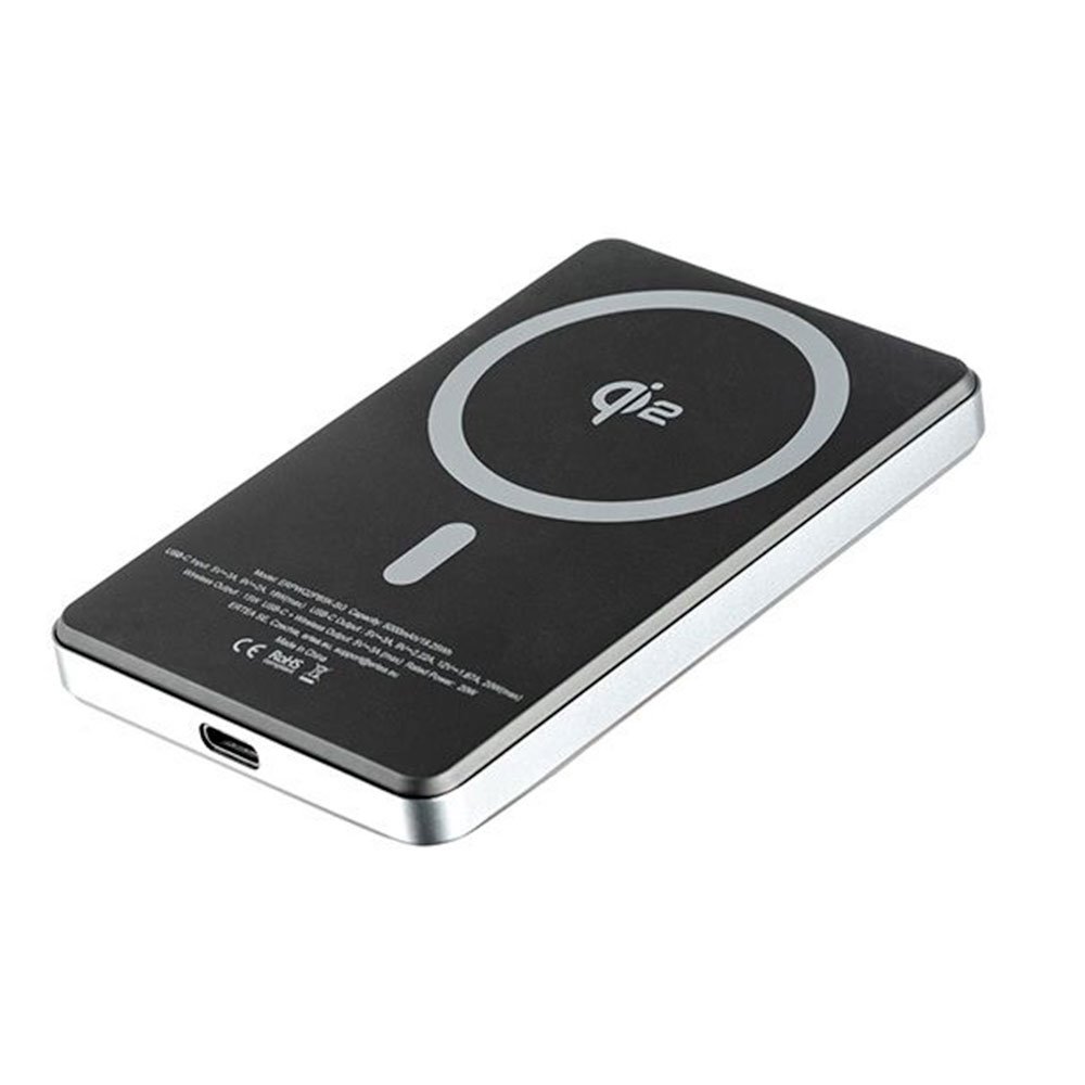ER POWER Qi2 Dual PowerBank 5000mAh s USB-C - Space Gray