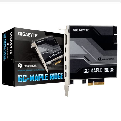 Gigabyte Intel Dual Thunderbolt 4 / DisplayPort 1.4 card (40 Gb/s, PD3.0 up to 97W)