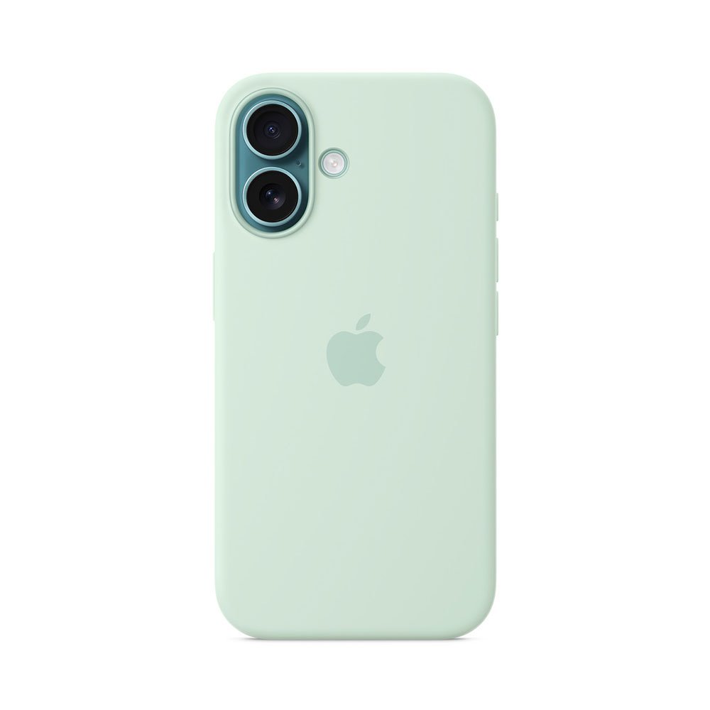 iPhone 16 Silicone Case with MS - Aquamarine