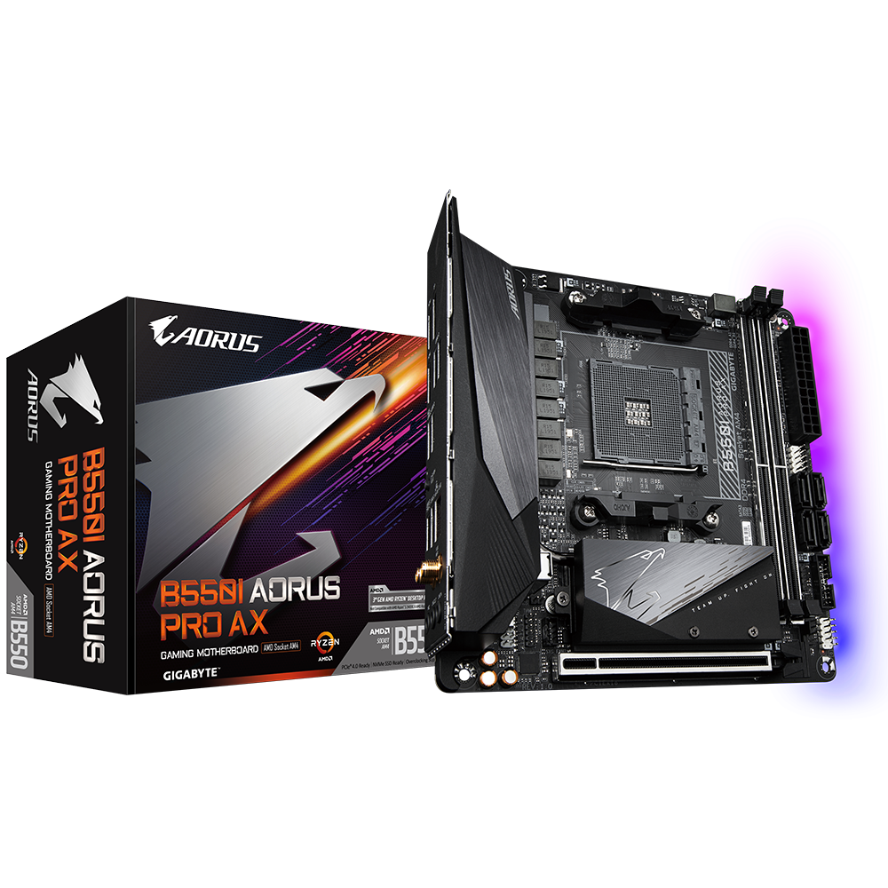 Gigabyte AORUS B550I PRO AX , AMD B550, AM4, 2xDDR4, mini-ITX