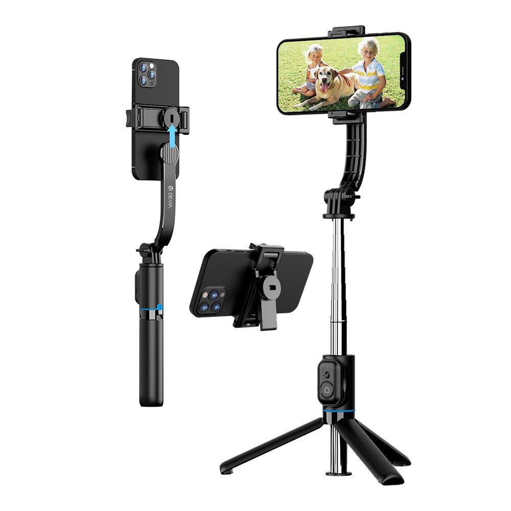 Devia Tripod Stand Multi-functional Detachable Selfie-Stick - Black