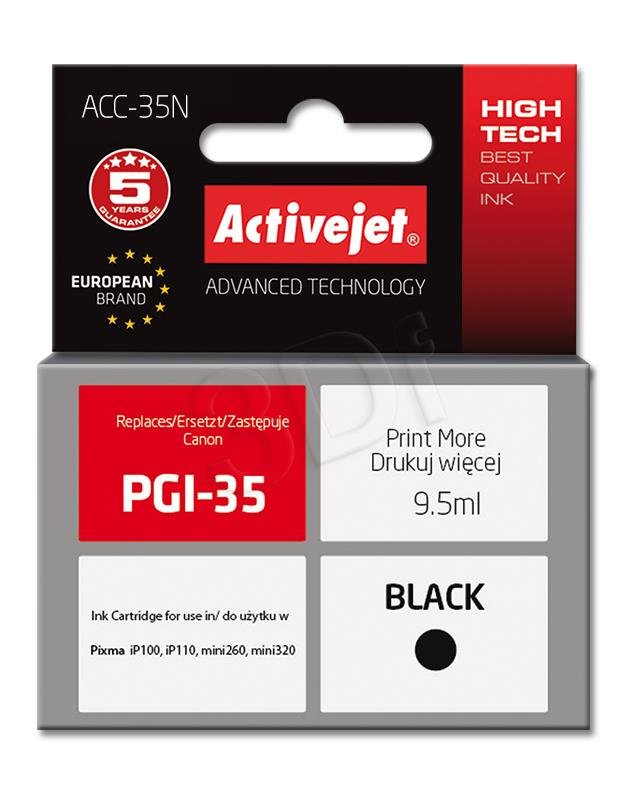 Atrament ActiveJet pre Canon PGI-35 ACC-35N Black 9,5 ml 