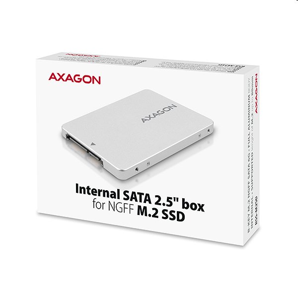 AXAGON RSS-M2SD, SATA - M.2 SATA SSD, interný 2.5
