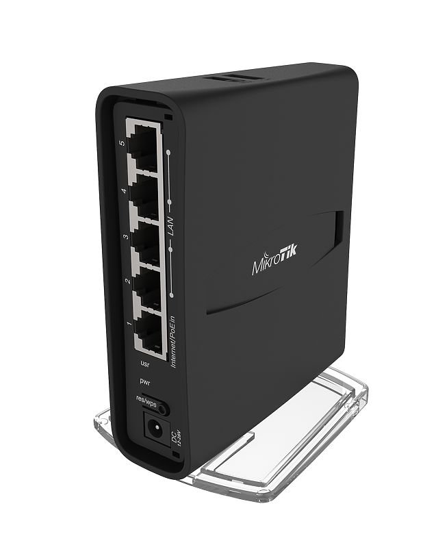 MIKROTIK RouterBOARD hAP AC2 + L4 (716MHz; 128MB RAM, 5xGLAN switch, 1x 2,4+5GHz 802.11ac plastic case, zdroj)