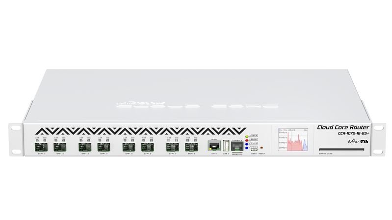 MIKROTIK RouterBOARD Cloud Core Router CCR1072-1G-8S+ + L6 (1GHz-72cores; 16GB RAM; 1xGLAN; 8x SFP+, USB) rack